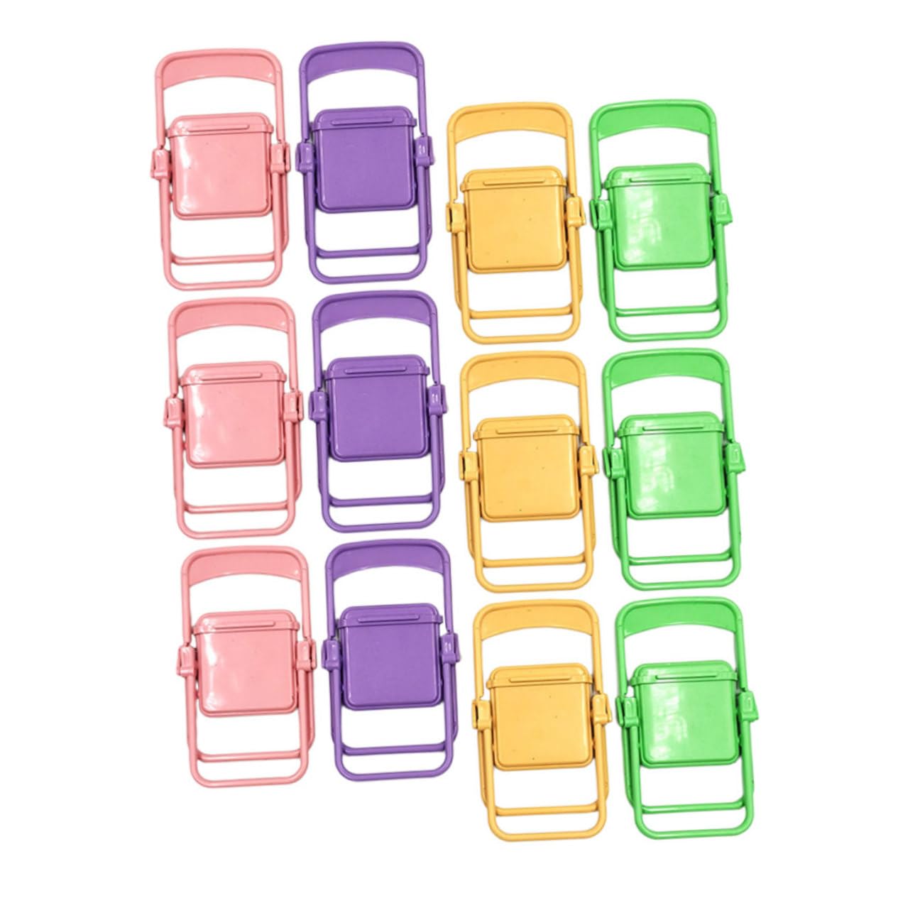 Luxshiny 5 Set Porta Cellulare Portacellulare Assistenza Telefonica Scena Supporto Telefono Scrivania Supporto Per Telefono Mini Sedia Supporto Telefonico Portatile Plastica 12 Pezzi*5