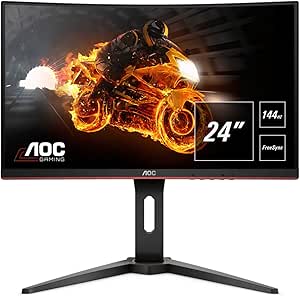 AOC Gaming C24G1 - 24 Zoll FHD Curved Monitor, 144 Hz, 1ms, FreeSync Premium, HDMI, DisplayPort) schwarz