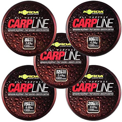 Korda Carp Mono 20lb Green 1000m Cover