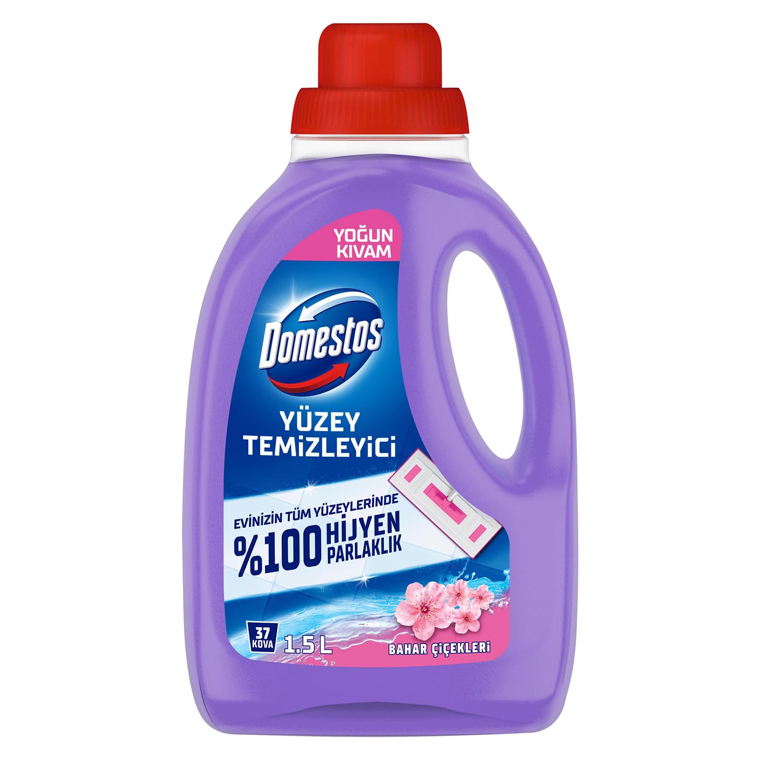 Domestos Yüzey Temizleyici Bahar Çiçekleri Maksimum Hijyen Tüm Yüzeyler için Yüzey Temizleyici 1500 ml
