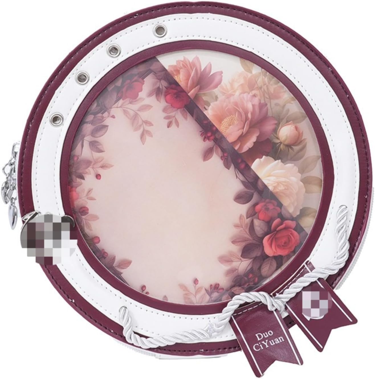 Round ita Bag Shape Aesthetic Purse Cute Anime Sailor PU Leather Crossbody pin Bag