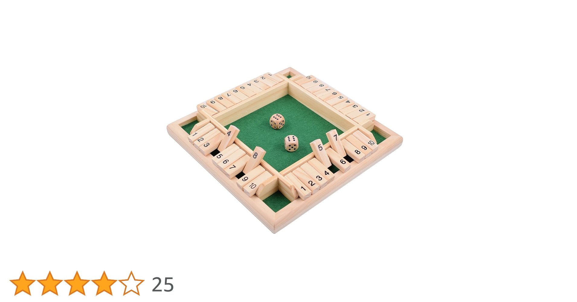 Amazon.co.jp: 木製ゲーム シャット ザ ボックス ダイス ゲーム