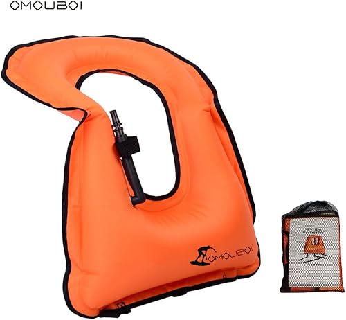 Miniatura 6 de OMOUBOI Chaleco inflable de esnórquel, chaleco de natación para adultos, chaleco de esnórquel, chaqueta de flotabilidad inflable, chaquetas de buceo