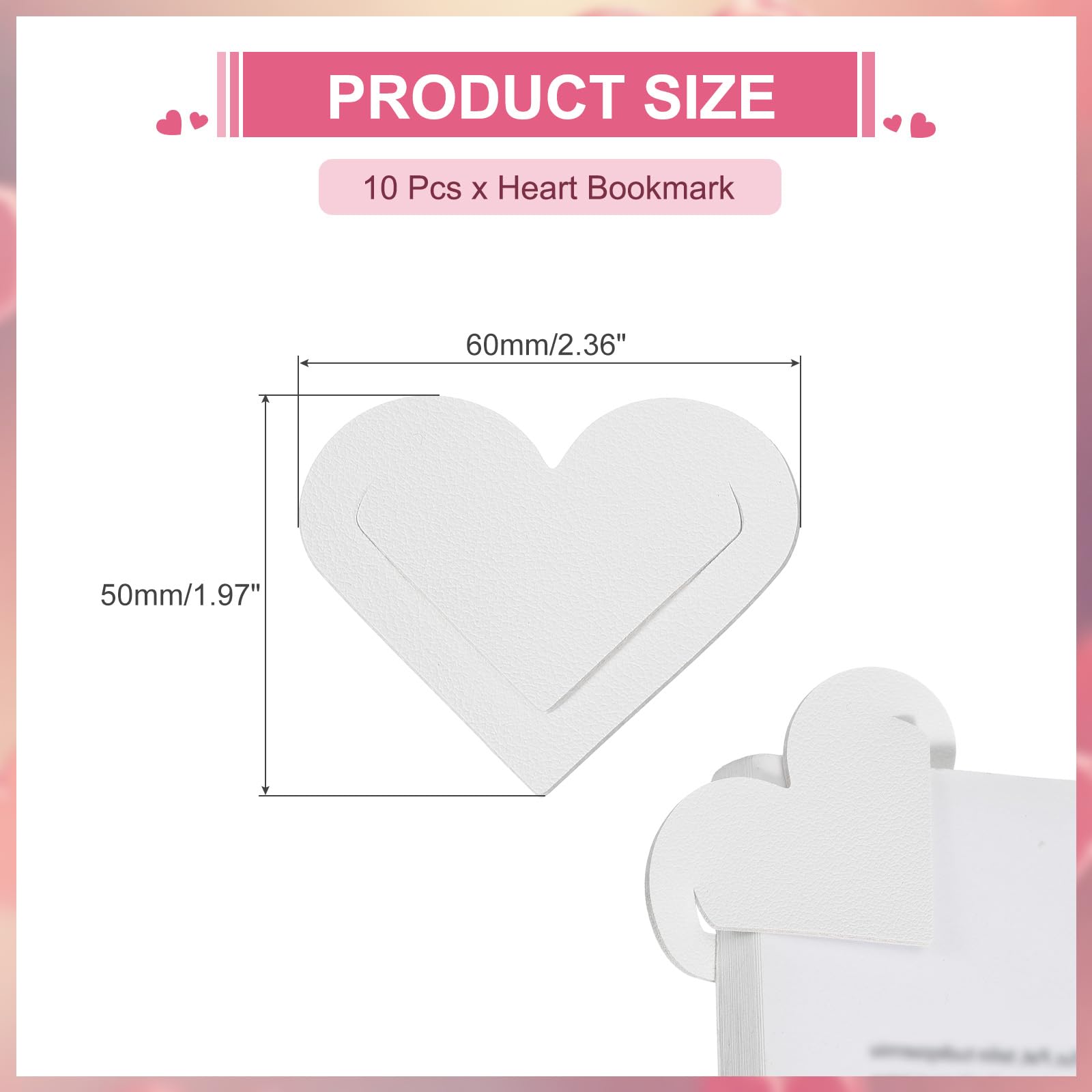 PATIKIL Leather Heart Bookmarks - Image 2