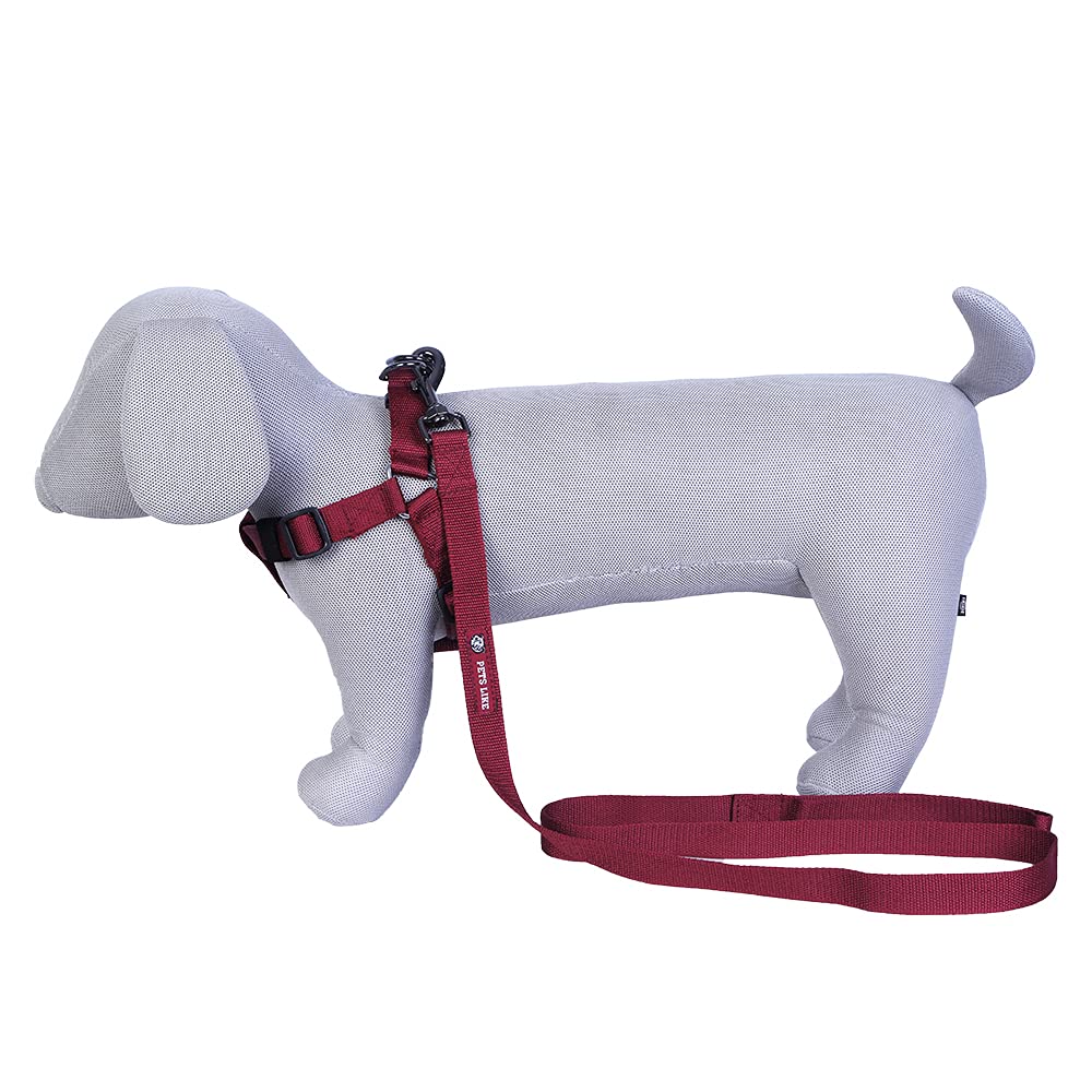 Pets Like Polyester V Harness with Leash Set Maroon (Medium) (GE-COPV038) (B09D3BGJJM) Amazon Price History, Amazon Price Tracker