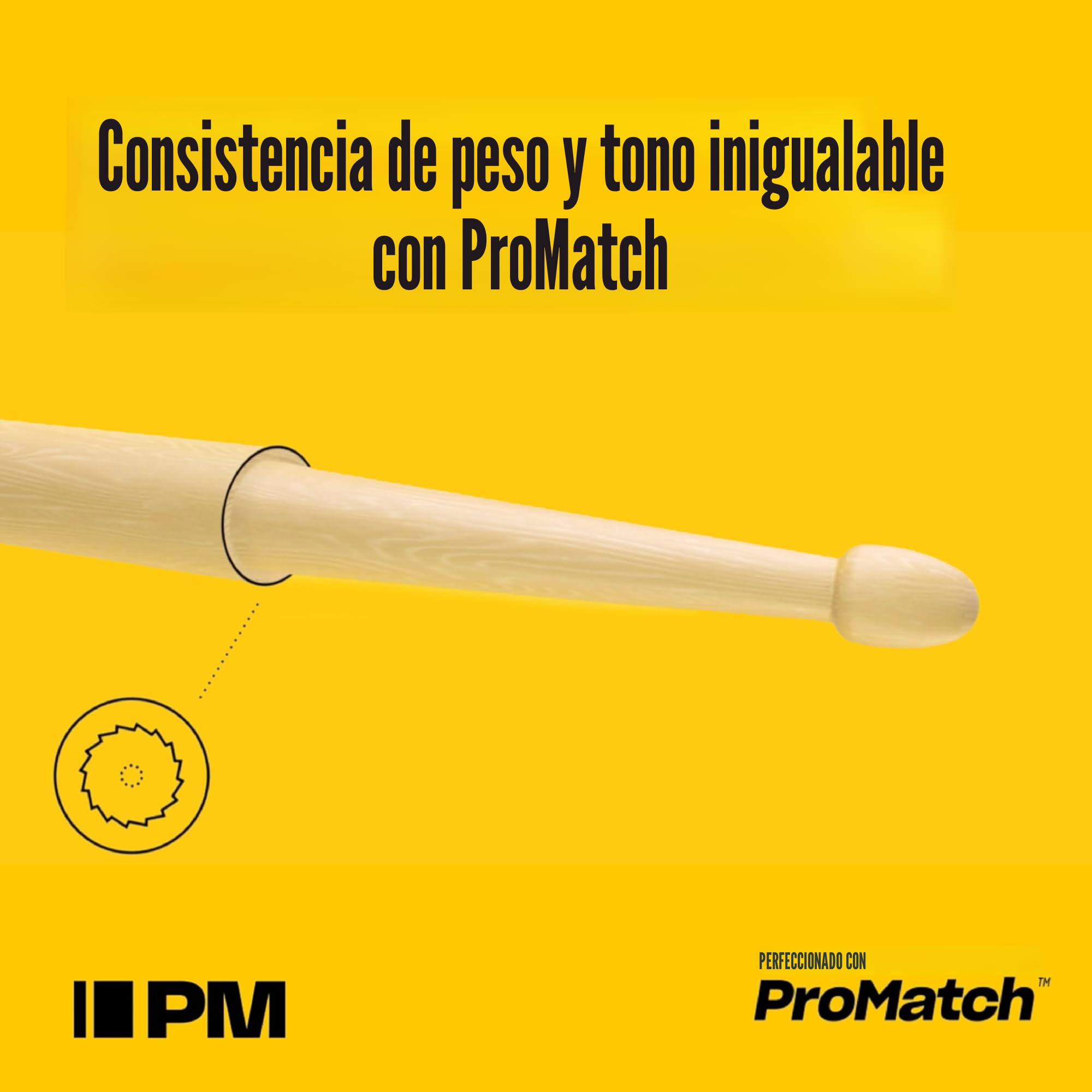 Baquetas ProMark Classic Forward 5B de nogal americano, punta ovalada de madera, compra 3 pares y recibe 1 gratis