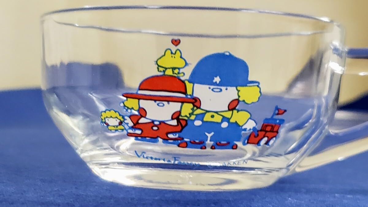 Amazon | 食器 昭和レトロ apple cheek ガラスティーカップソーサー 