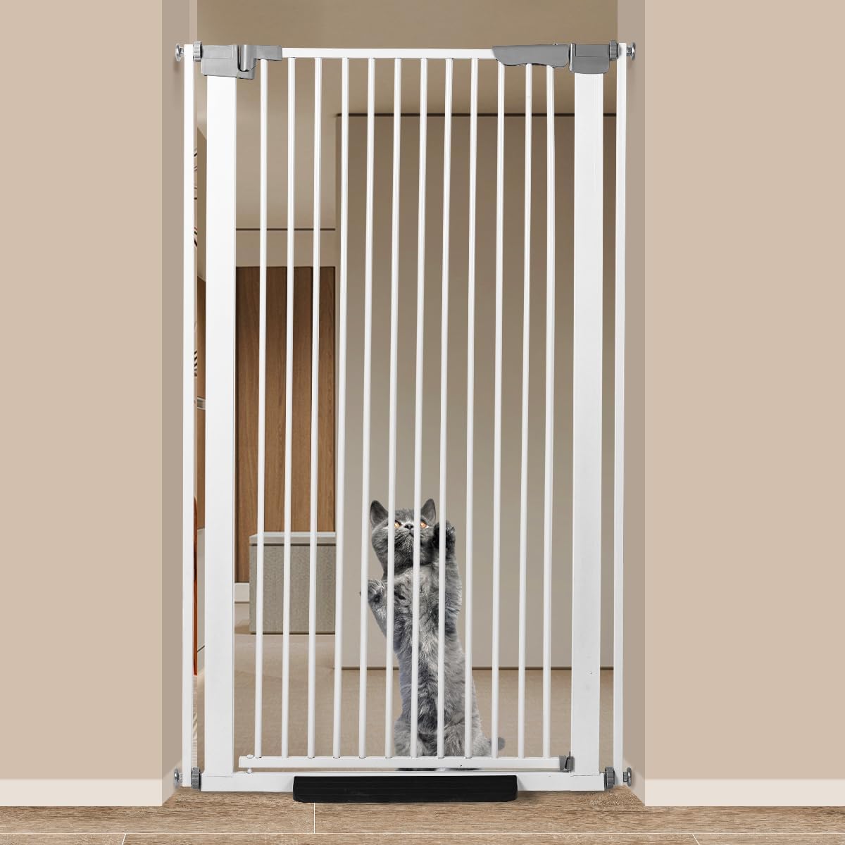 POTOGE 61.02" Extra Tall Cat Gate for Doorways, 29"41