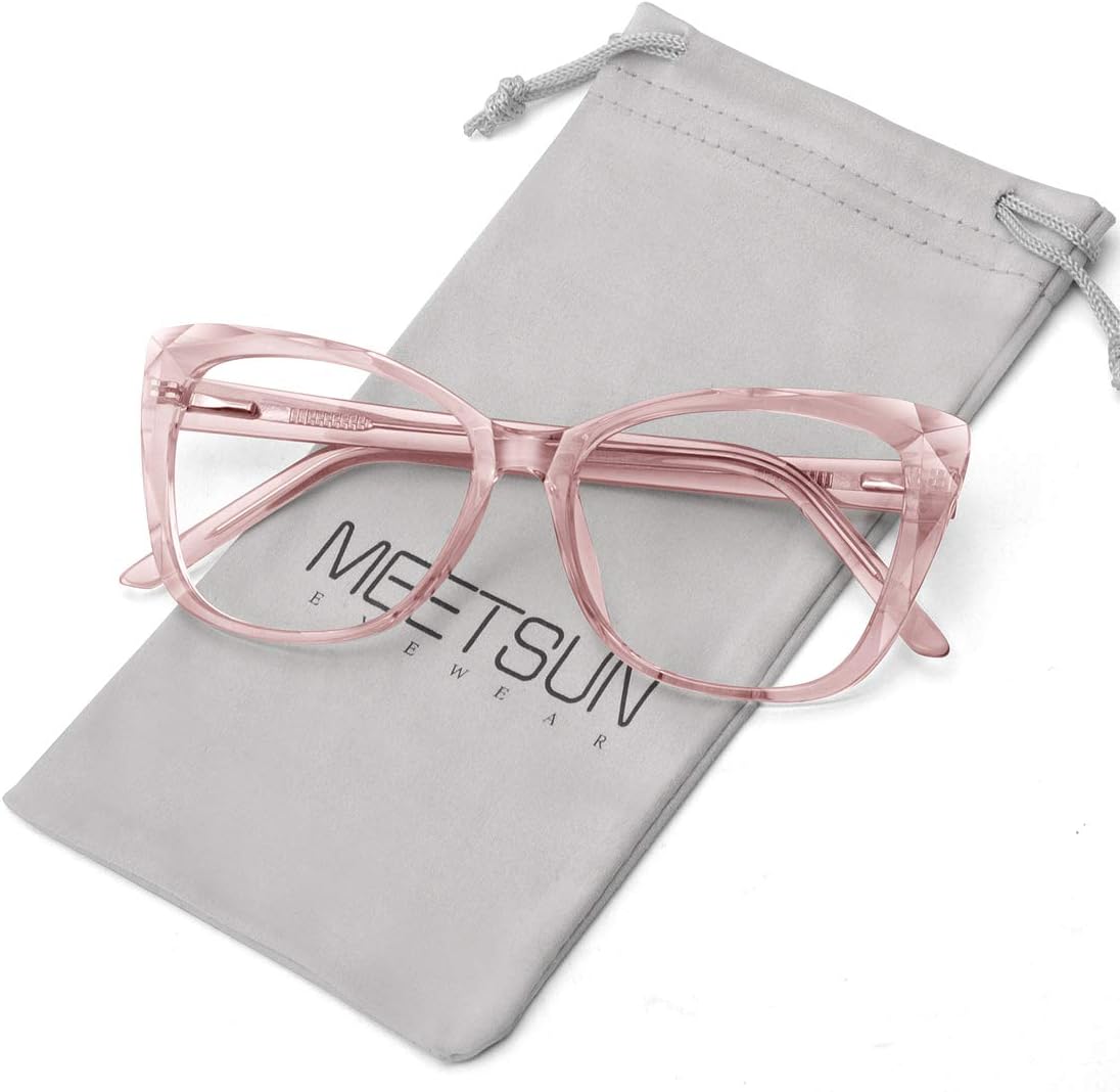 MEETSUN Blue Light Blocking Glasses for Women Anti Eyestrain Filter Blue Ray Oversized Computer Game Glasse