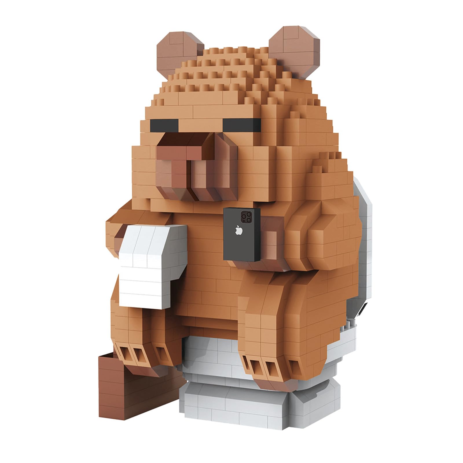 Capybara Building Blocks Set, Funny Capybara Gifts for Boys and Girls, Paid-Leave Slacking Capy Mini Bricks, Creative DIY Construction Toy for Stress Relief & Home Decor