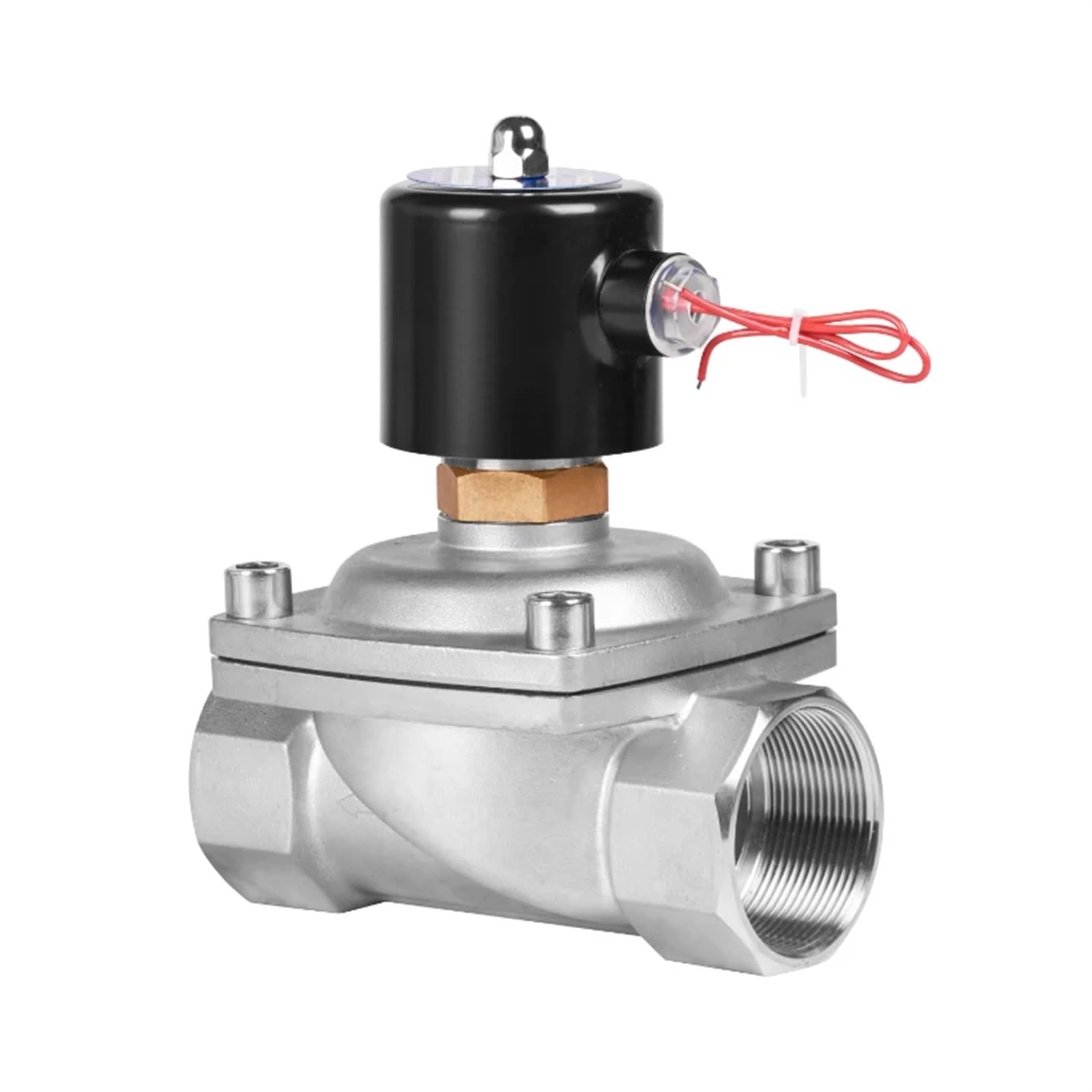 Électrovanne normalement ouverte DN65 AC 220V inoxydable anti-fuite avec joint