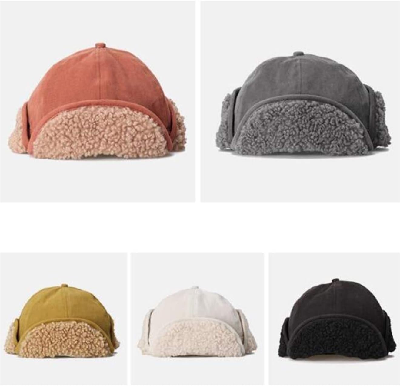 Cappello Inverno Cappelli Invernali Unisex Cappello da Pilota Invernale Caldo con Patta in Agnello Termico Berretto(G)