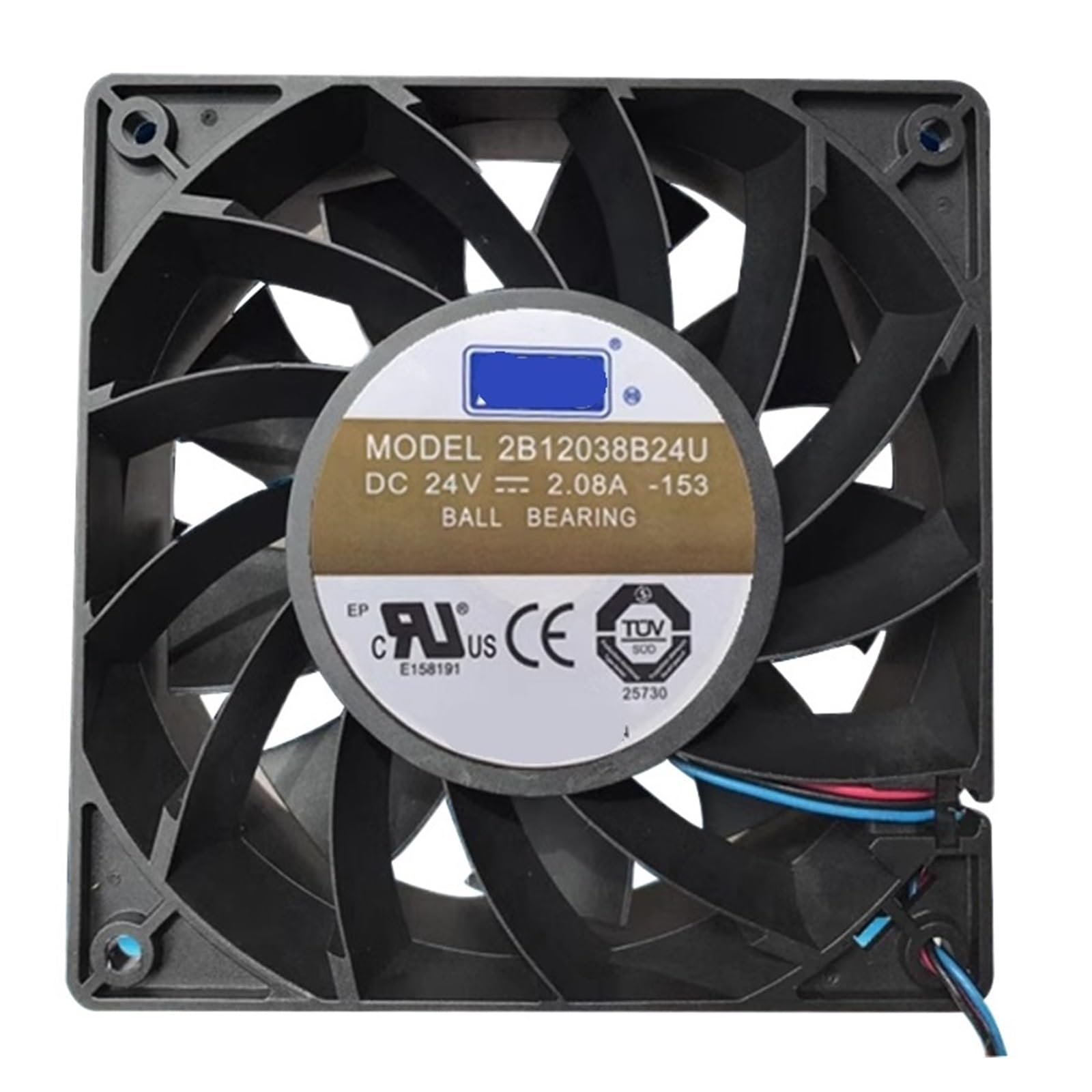 YMUGUEGH 2B12038B24U DC 24V 2.08A 120x120x38mm 4-Wire Cooling Fan