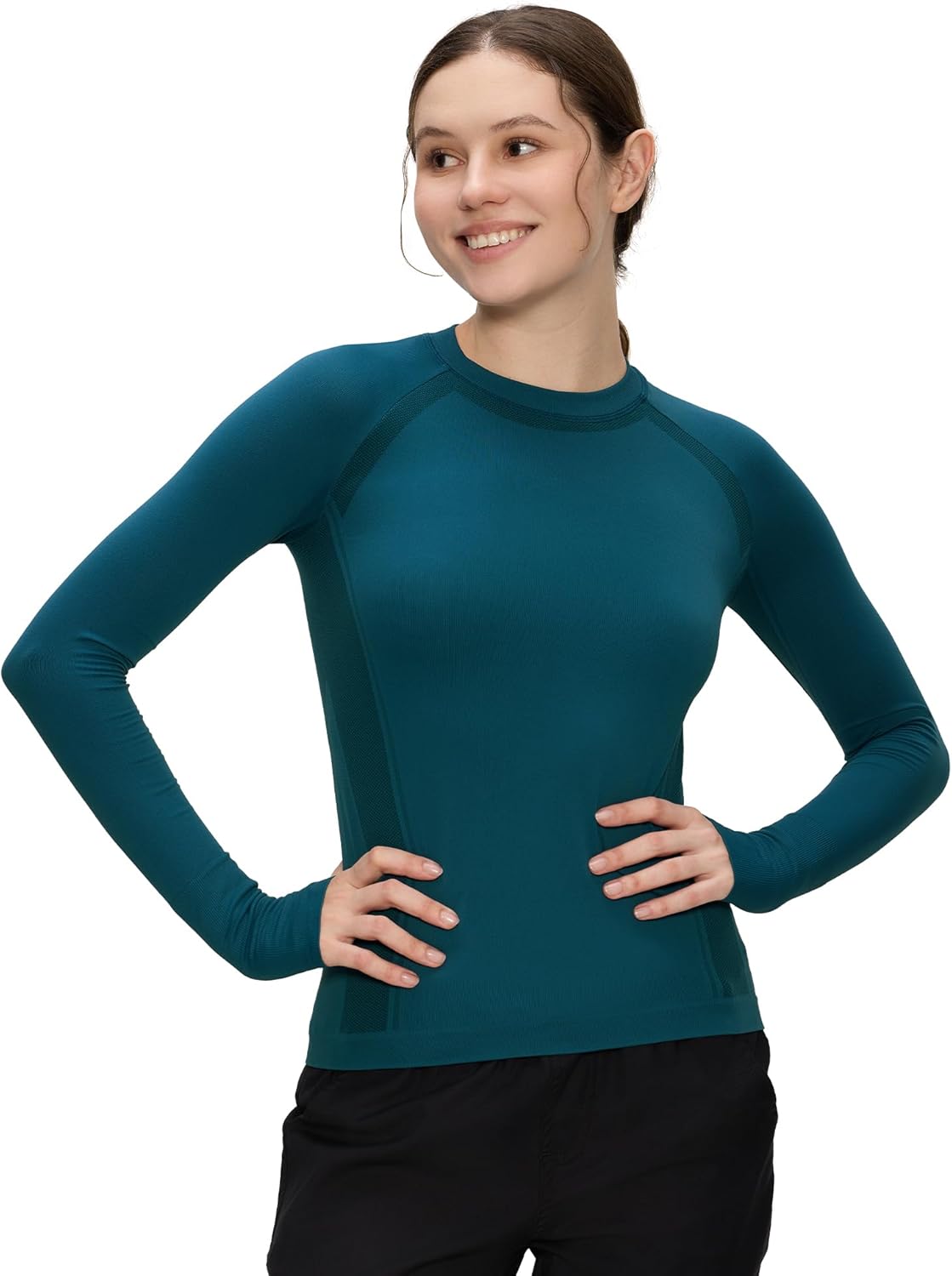 Long Sleeve Workout Tops for Women, Compression Shirt, Sports Running Shirt Breathable Athletic Top Slim Fit