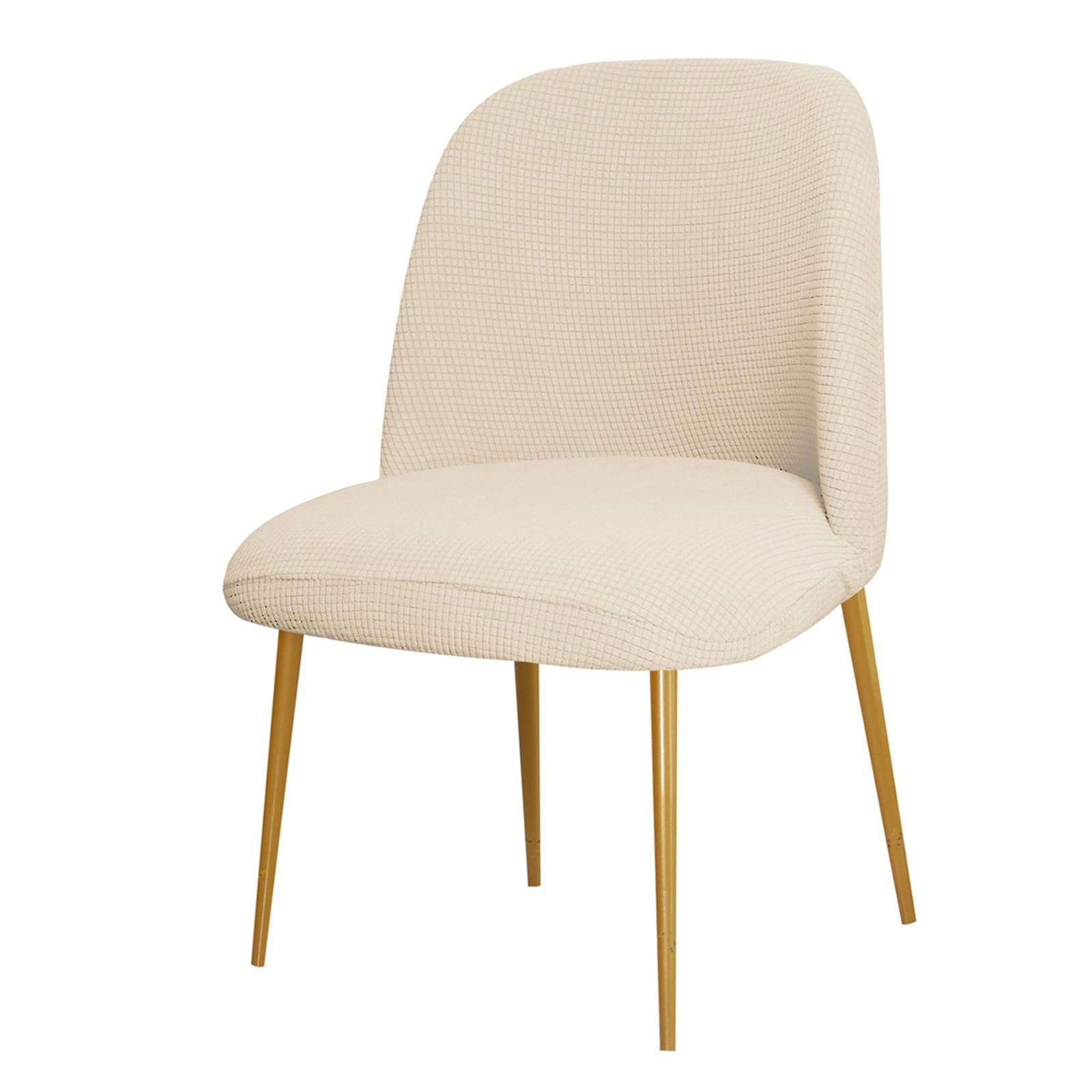Coprisedie per Sala da Pranzo Set di 1/2/4/6,Morbidi Elasticizzati Coprisedie da Cucina Senza Braccioli con Schienale Curvo,Lavabili e Rimovibili,per Soggiorno e Camera da Letto(Natural,6 Set)