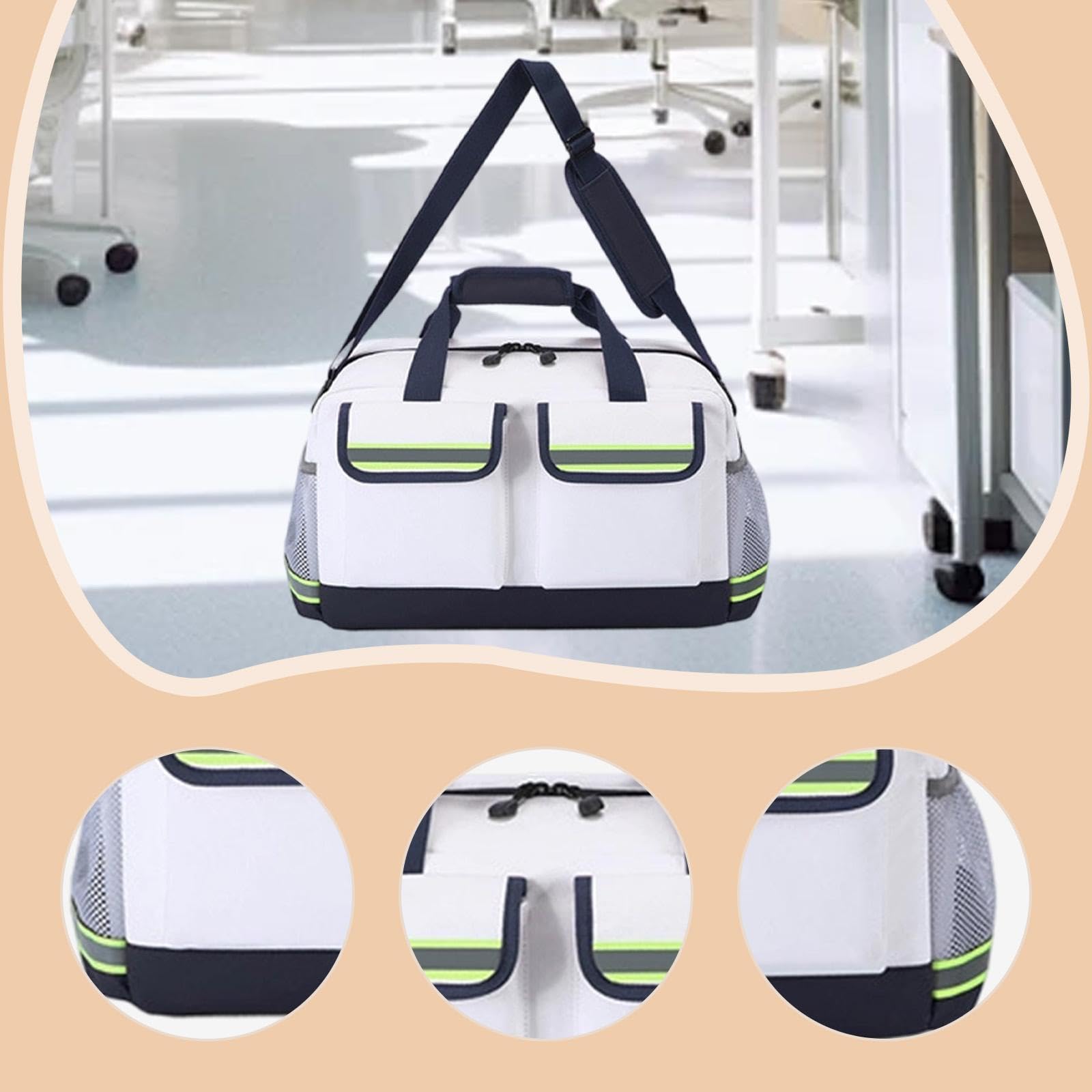 Botiquín de, Bolsa de Emergencia, Vacío, Portátil, Estuche Grande para Senderismo, Hogar, Coche, Azul
