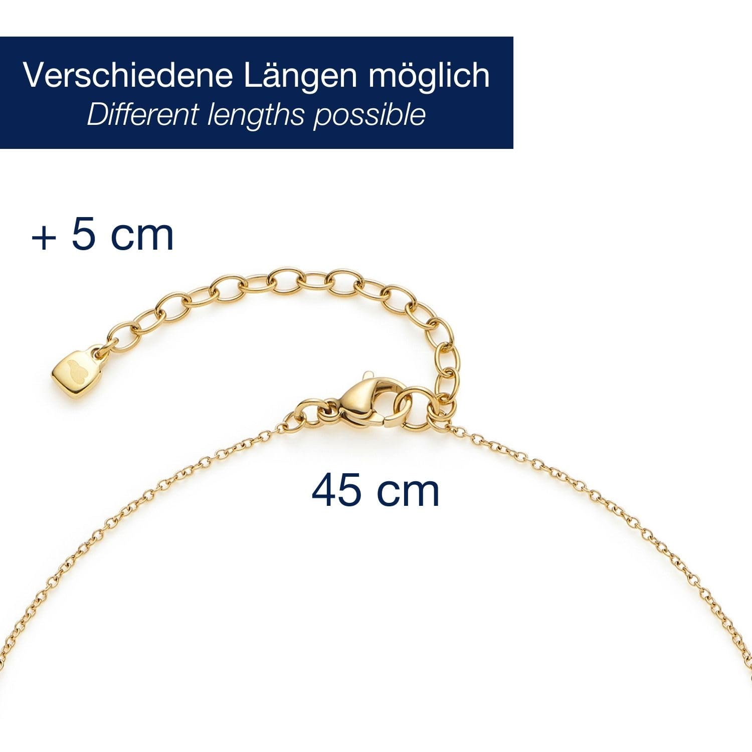 JEWELS BY LEONARDO Collana Ciao Satellite • Collana corta con ancora rotonda in acciaio inox dorato • Ciondolo in madreperla con anello stilizzato • 45-50 cm di lunghezza • Gioielli regalo per donne •
