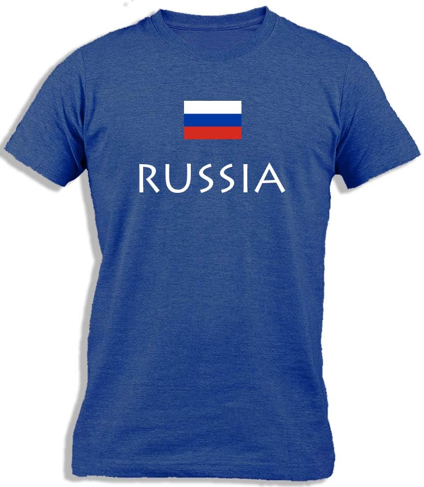 Ay Cabron™ Russia With Flag | Russian Flag | International Day Celebration Cotton T-Shirt For Kids