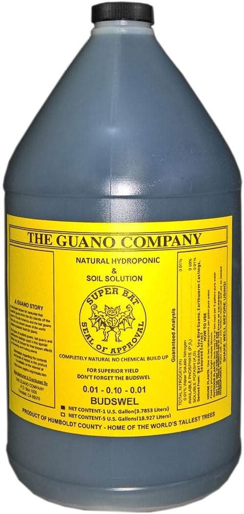 Hydrofarm Super Bat Budswel Hydroponic Soil Organic Nutrient, 1 Gallon GUBS128CA