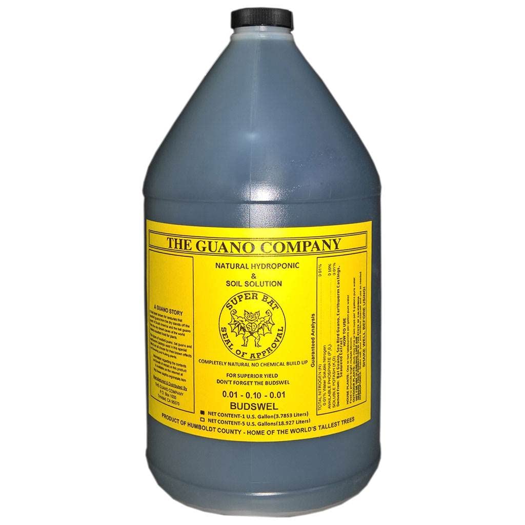 Hydrofarm Super Bat Budswel Hydroponic Soil Organic Nutrient, 1 Gallon GUBS128CA