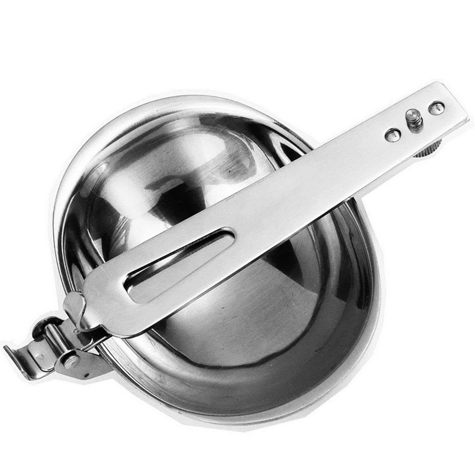 Generic Foldable Soup Spoon Kitchen Utensil with Long Handle Portable Tableware Folding Spoon for Backpacking Boating Picnic Barbecue