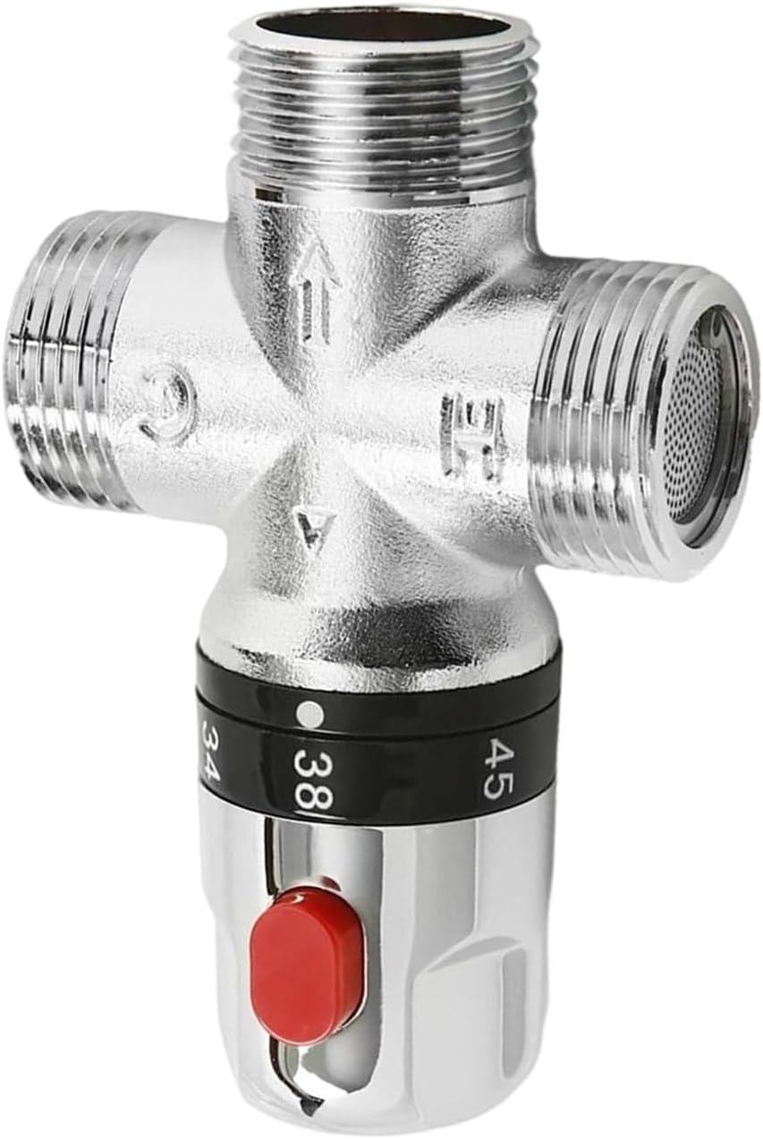 Accuracy Thermostatic Control Valves Pipe Fitting Temperature Stabilizing for Bathroom Fixtures & Water Supply Systems Brass Electroplated Thermostatic Valves