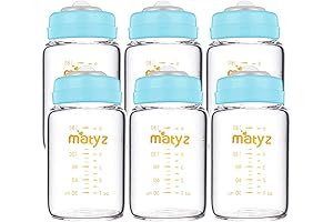 Glass Breastmilk Storage Bottles Compatible with Spectra Medela Pumps