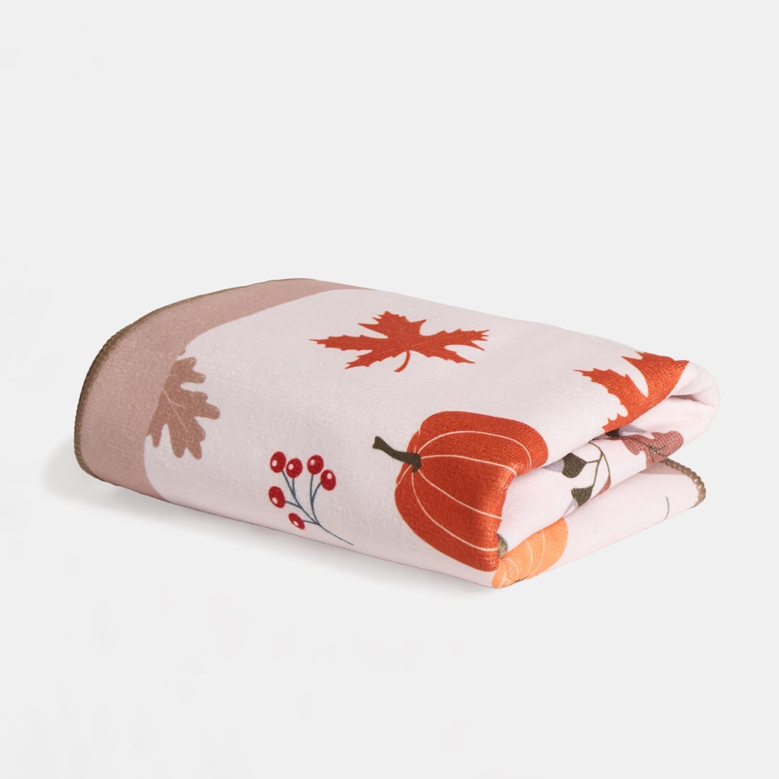 Ohs Autumn Gonk Autumn Hand Towels For Bathroom 2 Pack, Ultra Soft Fade Resistant Hand Towels Quick Dry Hotel Spa Quality Pumpkin Bathroom Towel For Daily Use, Natural - 50 X 80Cm