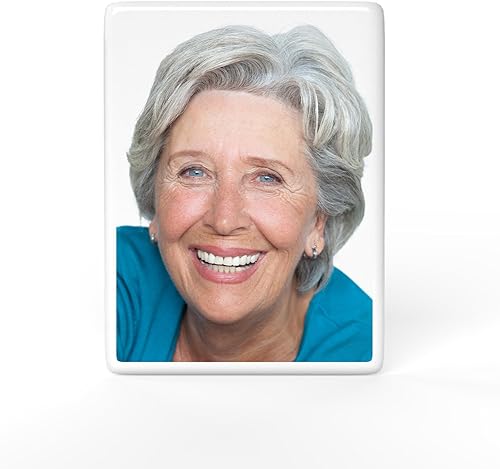 Miniatura 10 de AD FONTES Imagen conmemorativa de cerámica para retrato, porcelana personalizada impermeable para decoraciones de tumbas, urna ovalada, lápida,