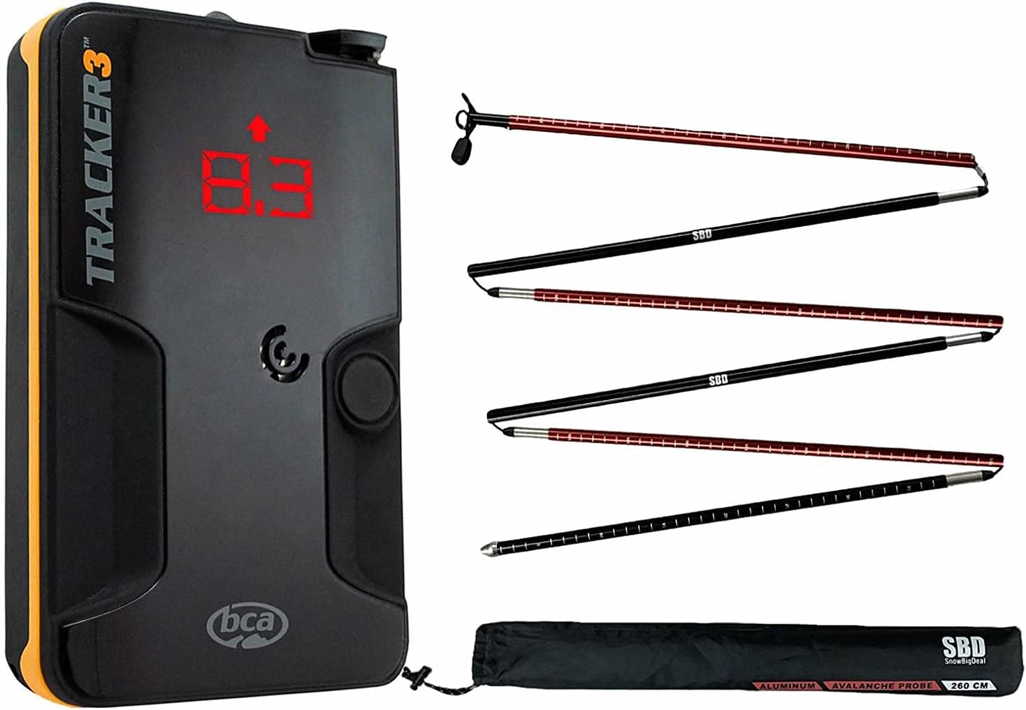 BCA Tracker 3 Avalanche Beacon + 260cm Avalanche Probe 260cm SBD Probe