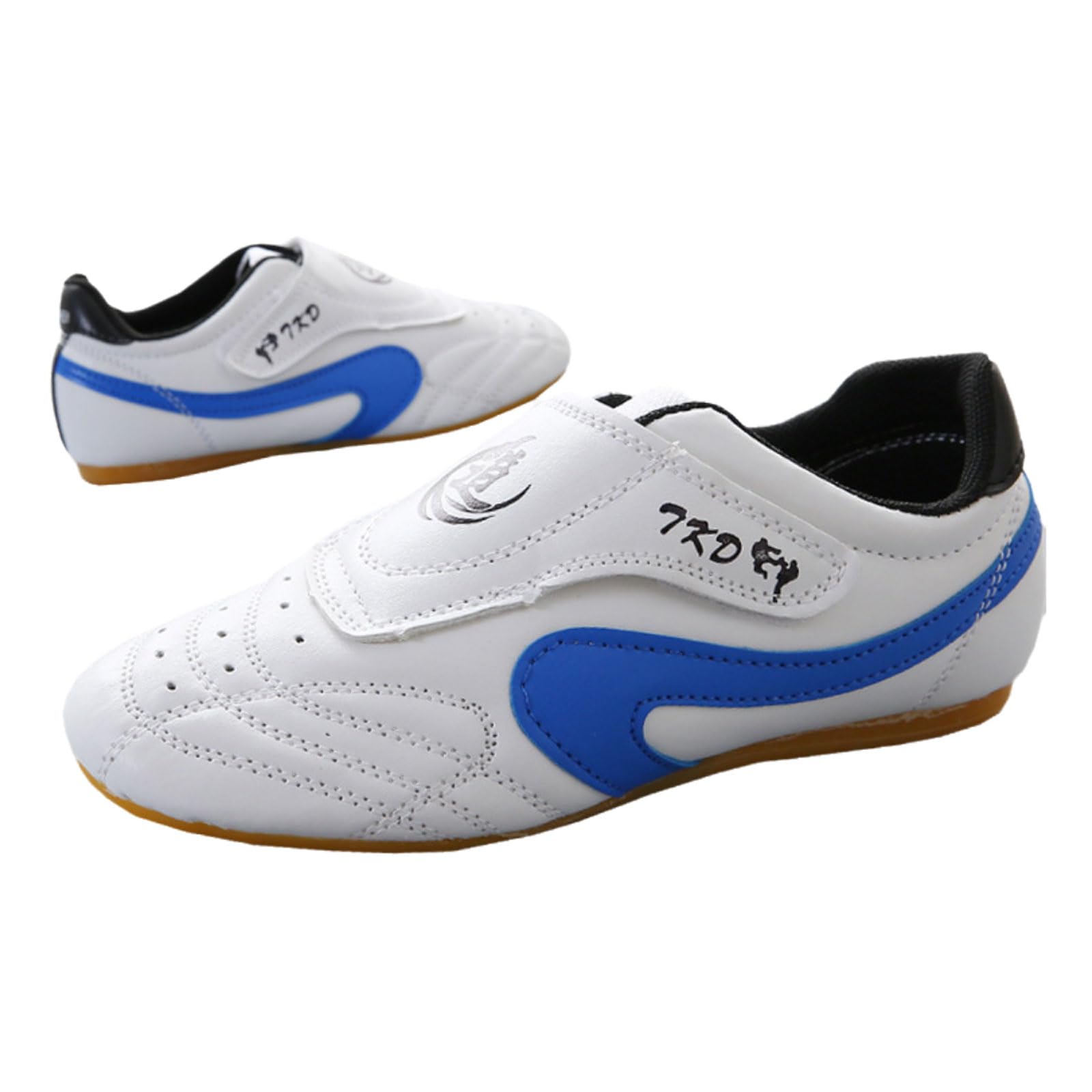 Viaoragiosa Blue Taekwondo Shoes,Taekwondo Training Shoes,Training Shoes Martial Arts Shoes,Breathable,Nonslip,Wearresistant,Suitable For Taekwondo,Boxing,Karate,Kung Fu And Tai Chi,Gym Exercise
