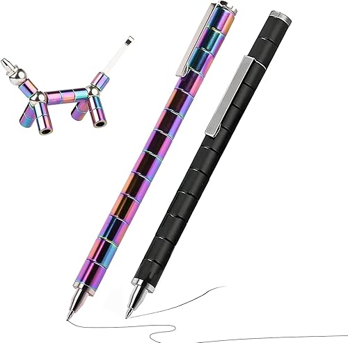 HMMIA Bolígrafo magnético de juguete de metal para descompresión, multifuncional, capacidad deformable, bolígrafo con pantalla táctil, gran regalo