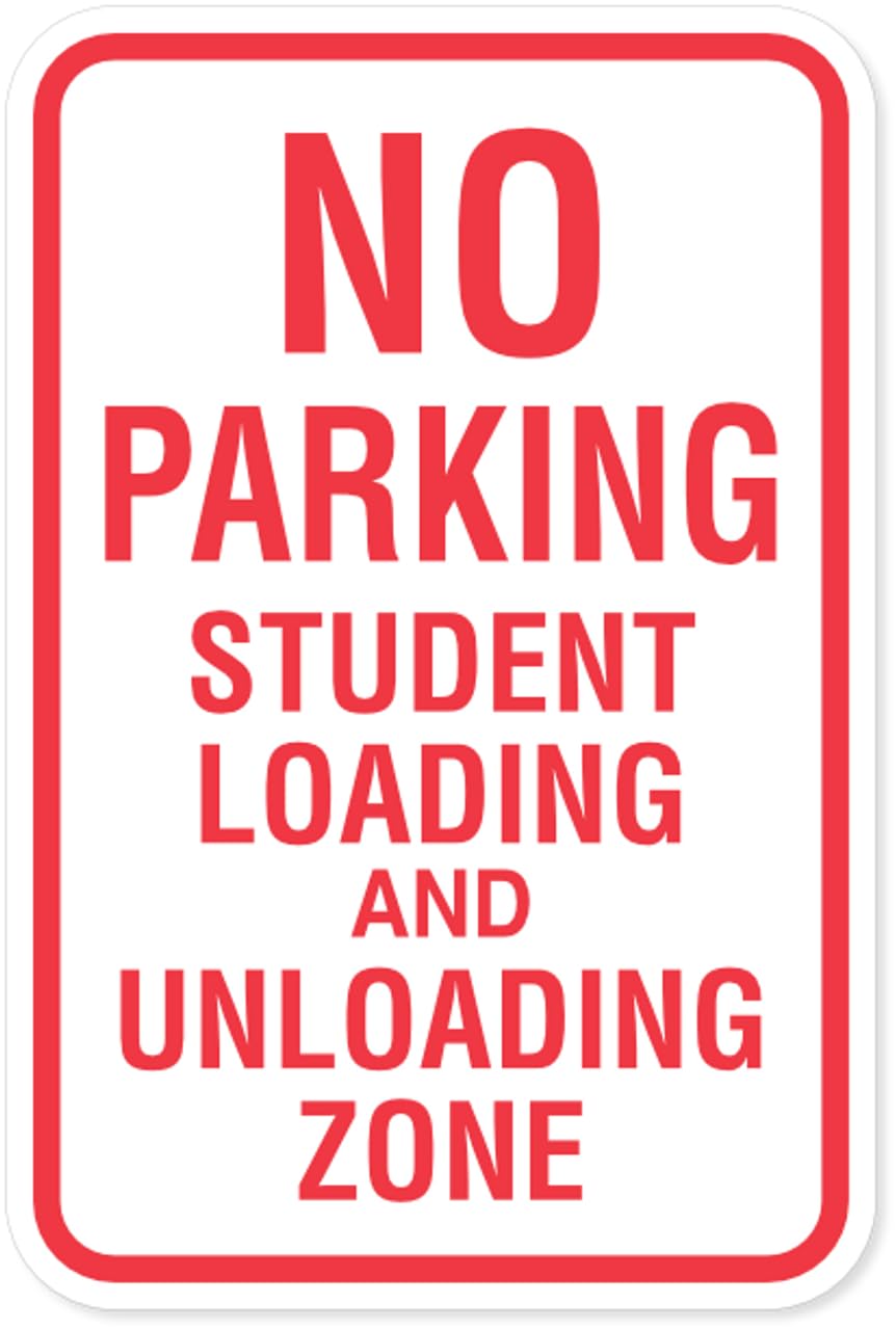 Tin sign vintage Student Loading and Unloading Zone Plaque Poster for Bar Pub Beer Home Garage Man Cave Wall Decor 12x8 Inch