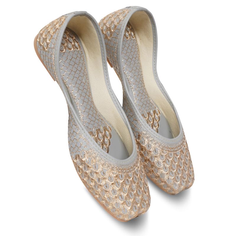 Image of DFR Women Juti | Embroidered Rajasthani Mojari Girls Shoe