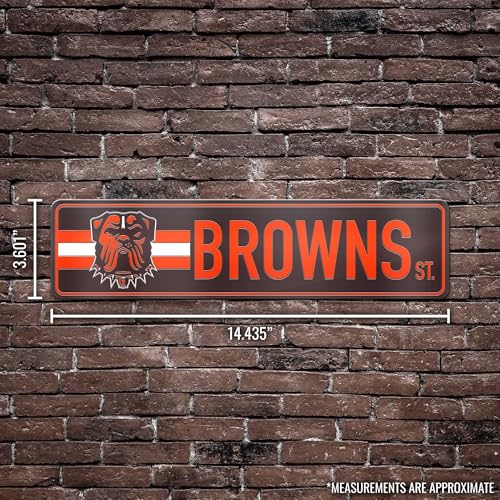 Rico Industries NFL Football Cleveland Browns Standard Laser Cut Acrylic Street Sign 3.5” X 14.25” Home Decor - Bedroom - Office - Man Cave - image 7