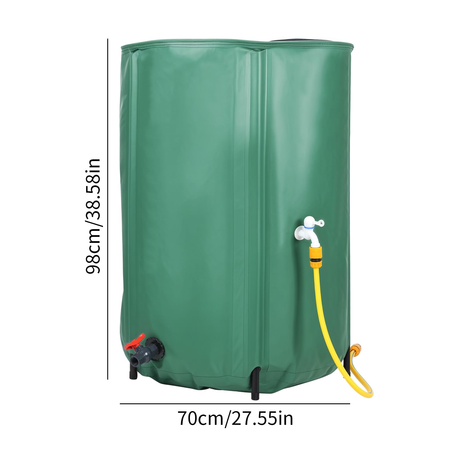 Sistema di raccolta dell'acqua piovana portatile da 100 n con filtro e interruttore per rubinetto, ideale per irrigazione da giardino e conservazione dell'acqua