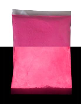 Glow in The Dark Neutral Invisible Strontium Aluminate Glow in The Dark Fluorescent Pigment Powder Pink glows PINK, 2oz