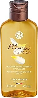 Yves Rocher Monoï Multi-Purpose Non-Greasy Light Oil for Body for Moisturized Skin, Dermatologically Tested, 125 ml spray bottle