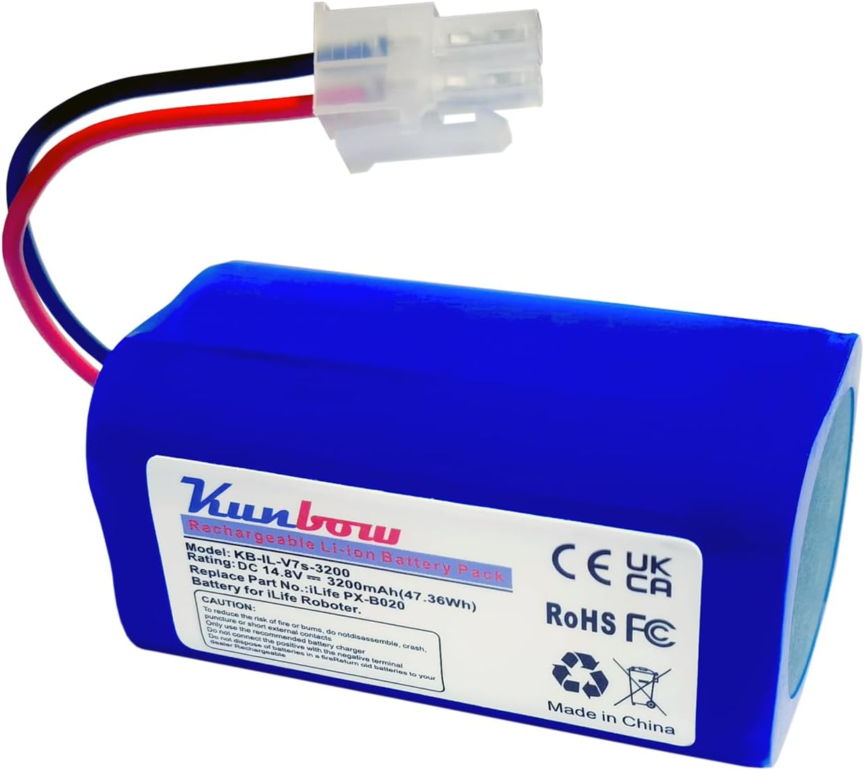 Batteria Vhbw Per Robot Aspirapolvere Severin Chill RB 7025 | 2000mAh 12.8V Li-Ion (Sostituisce 4404048)