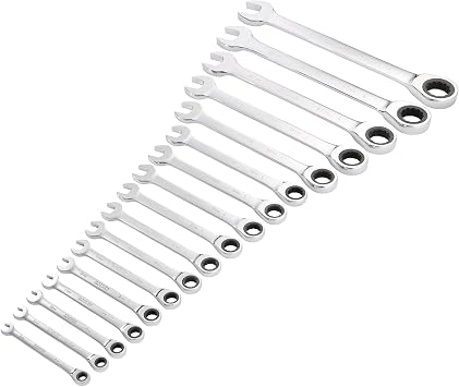 Draper 27691 HI-TORQ Metric Ratchet Combination Spanner Set 17 Piece