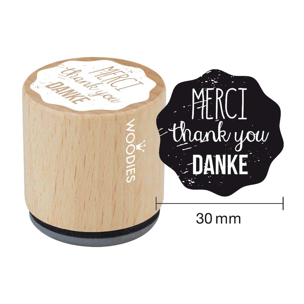 Timbro In Legno Woodies - Forma Torta Per Fai Da Te E Scrapbooking