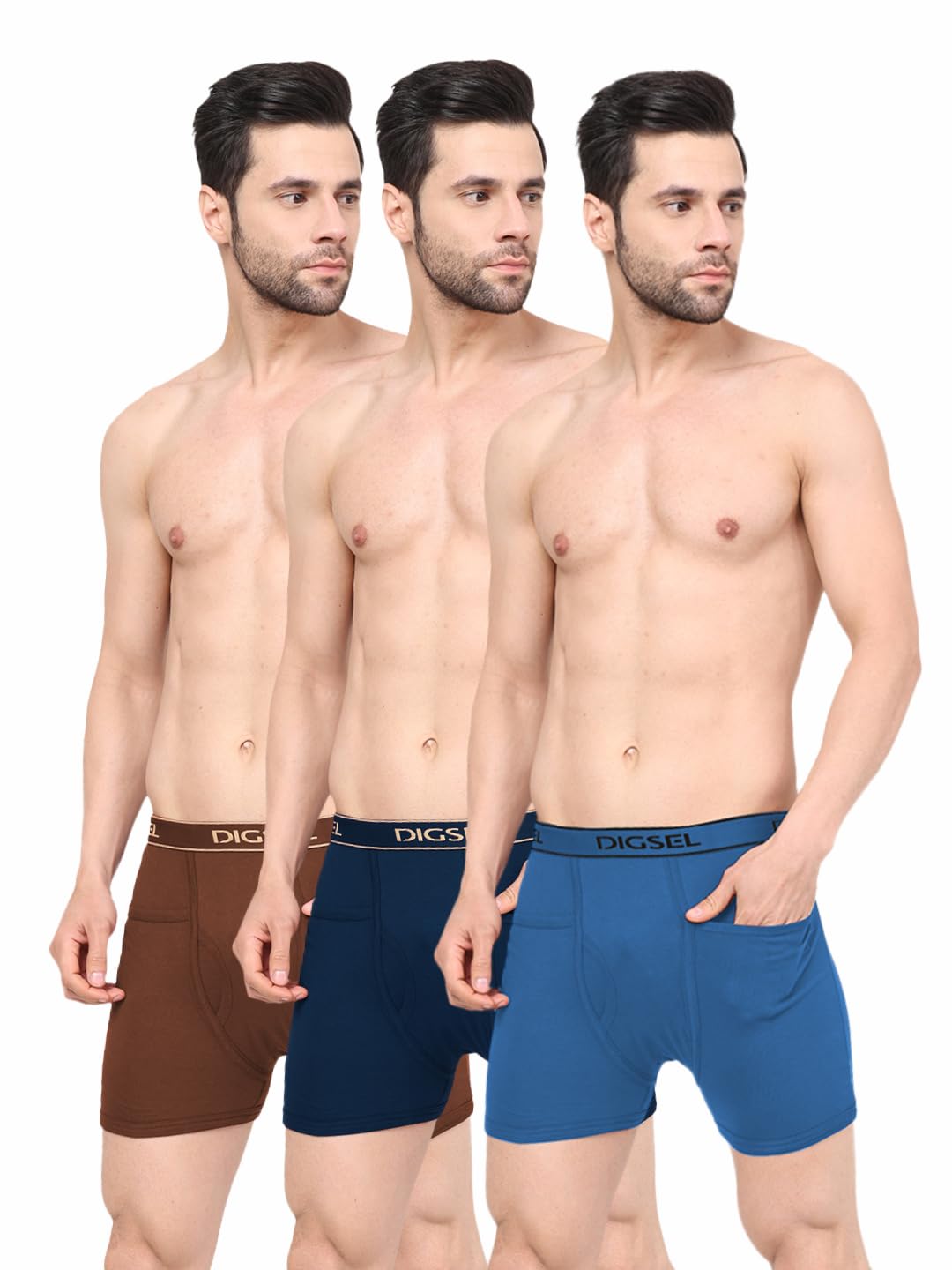 digsel mens wear Digsel Men Combed Cotton Outer Elastic Packet Trunks-picture-26