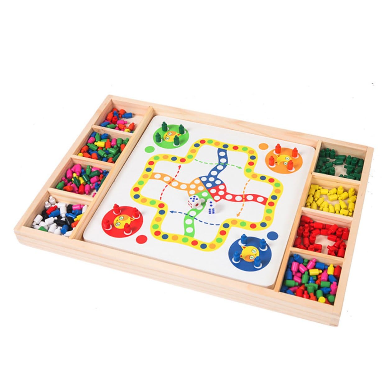 SOIMISS Gioco Educativo Chiodini a Forma di Fungo per Bambini, in Plastico Bianco, Arricchisce Creatività e Immaginazione, per Compleanni e Vita Quotidiana