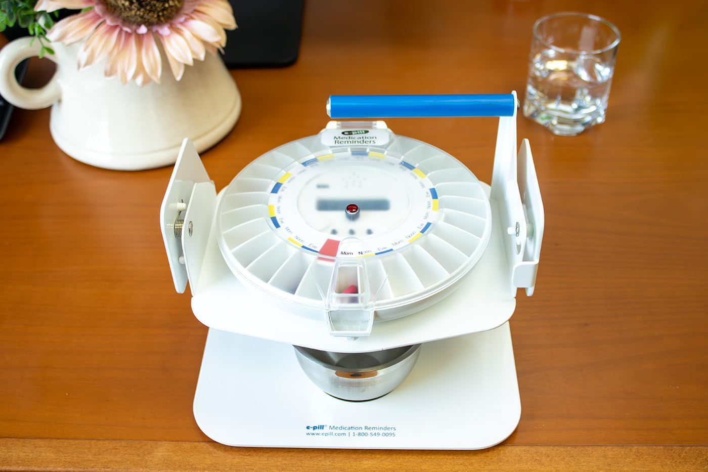 e-Pill MedTime Station Automatic Pill Dispenser – Clear Locked Medication Reminder & Pill Organizer for Seniors, Caregivers & Dementia Support, Prevents Missed or Double Doses, Loud Alerts, 28 Alarms