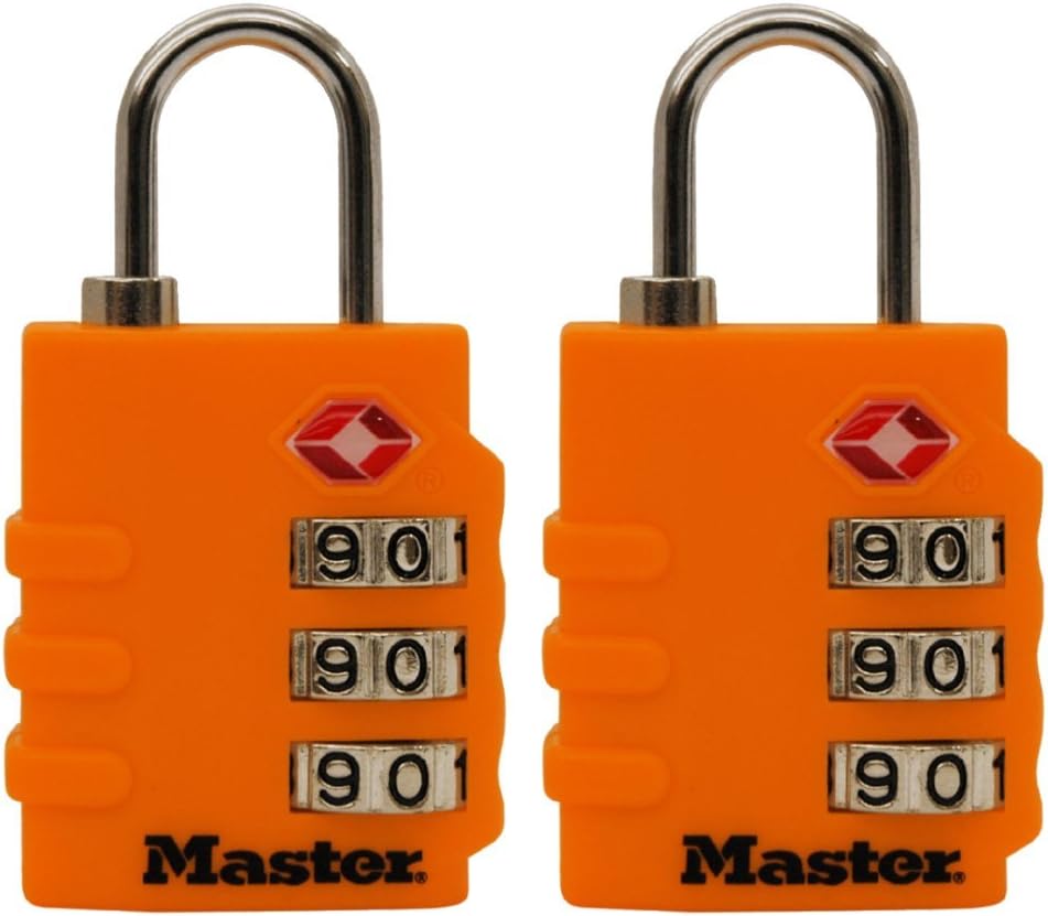 Master Lock 4684T Luggage Locks Assorted Colors 2 Count