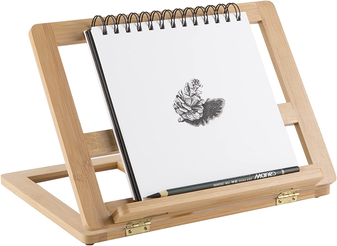 Creative Mark Tao Bamboo Painting Desk Easel and Drawing Stand - Durable Design with Adjustable Angles Lightweight Art Easel for Drawing and Painting - Natural Finish- Ideal for Artist