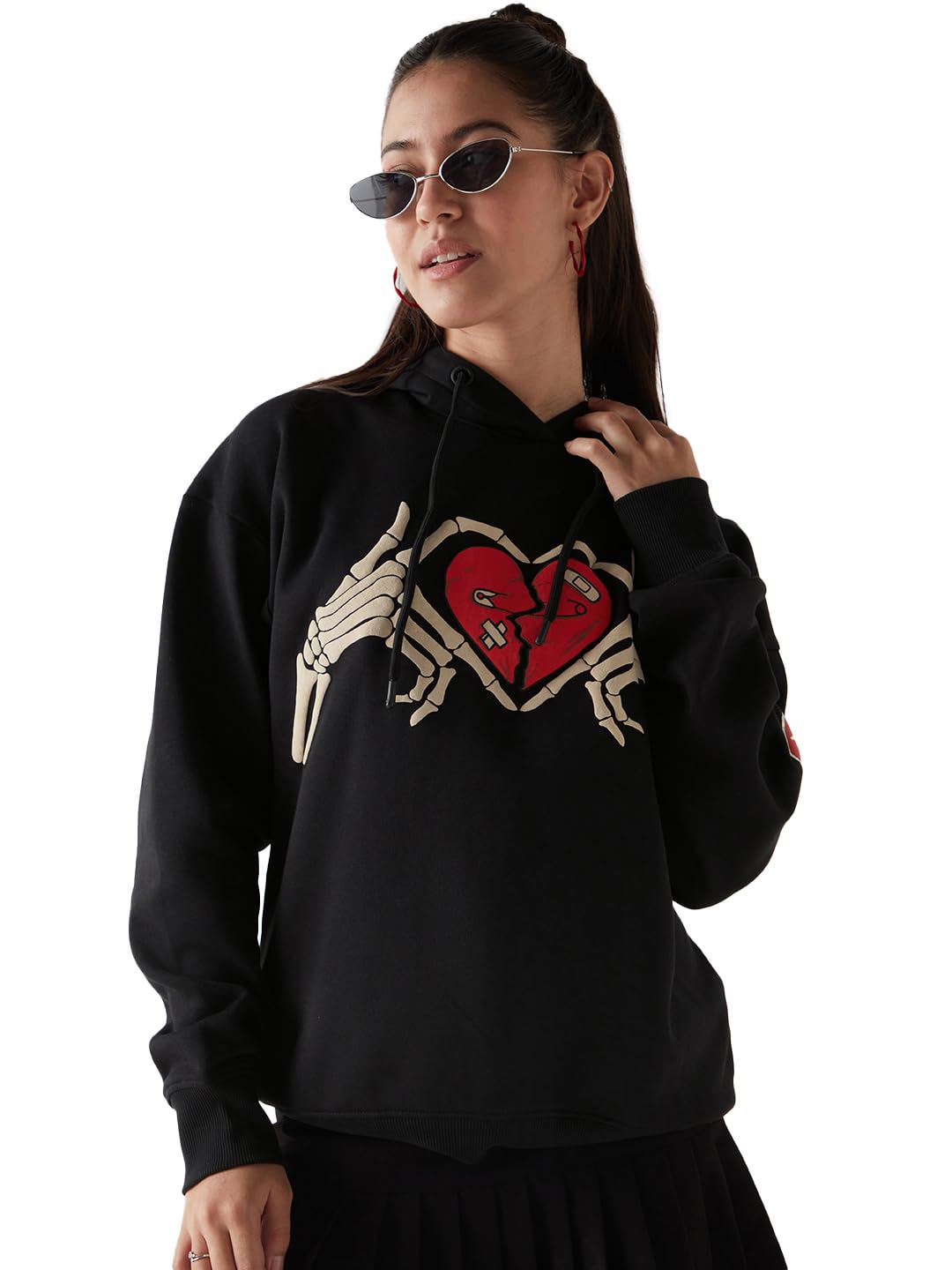bewakoof Women's Polycotton Oversized Fit Hoodies | Hoodie for Women Winter Wear-picture-44