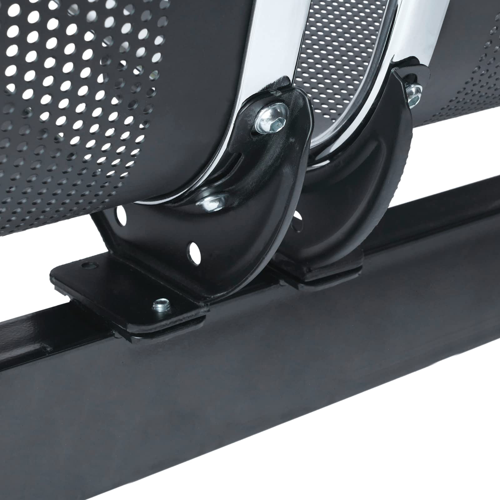 PrimeMatik - Chaises sur poutre pour salle d'attente avec 4 sièges ergonomique noir