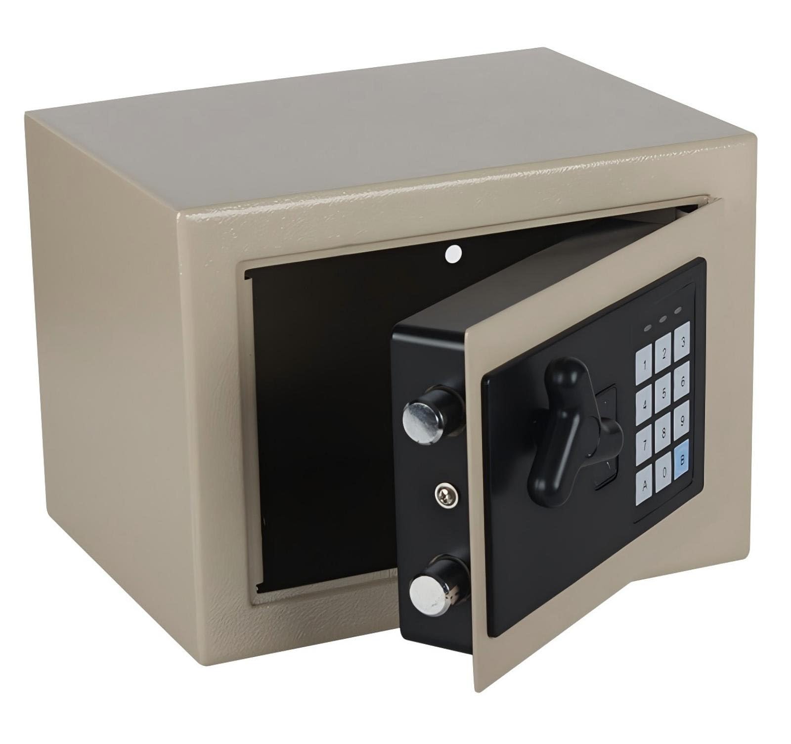 Mini Steel Digital Safe Box with Keypad Lock, 6.5L, Champagne