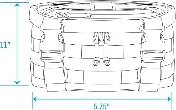 Biltwell Exfil-7 2.0 Motorcycle Bag - Universal Bag for Handlebars Risers Front Fork, Compatible with Touring and Cruiser Motorcycles